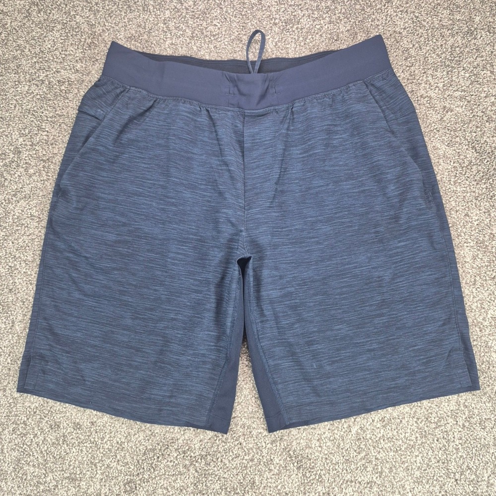 Lululemon T.H.E. Short Linerless 9" Mens Large Heather Blue Athletic Activewear